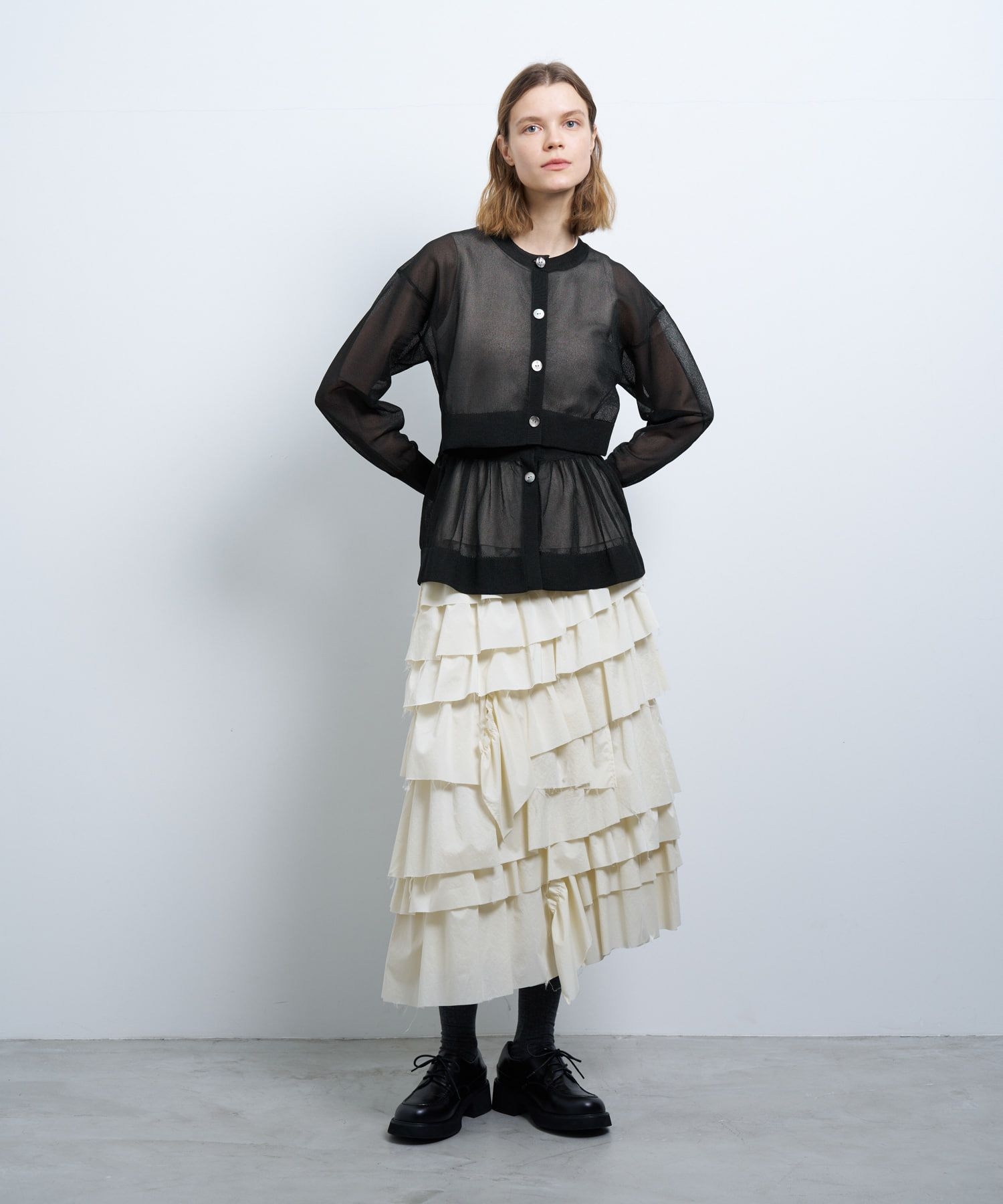 シアーレイヤードカーディガン|LANVIN en Bleu | LANVIN en Bleu