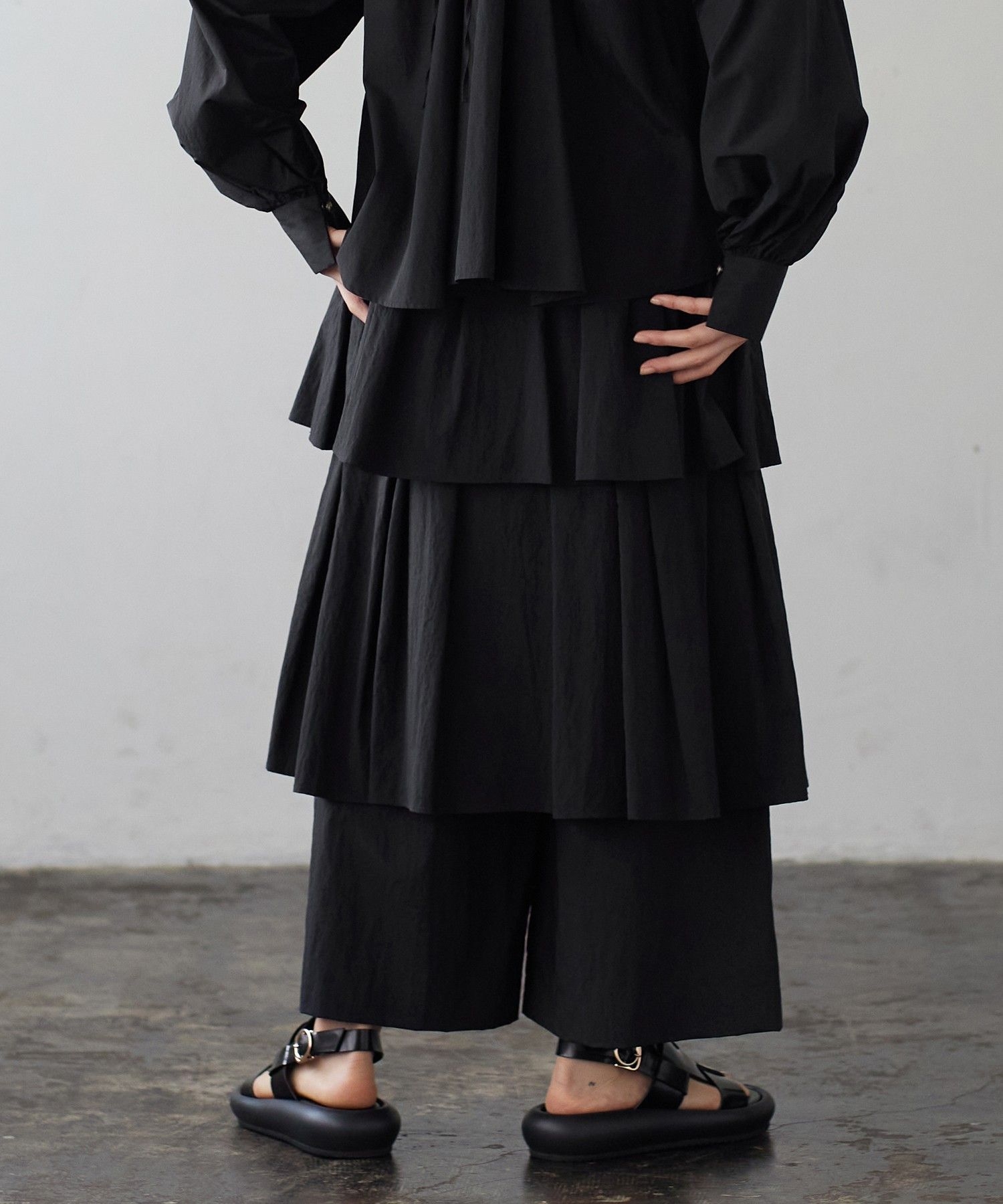 ティアードキュロットパンツ|LANVIN en Bleu | LANVIN en Bleu