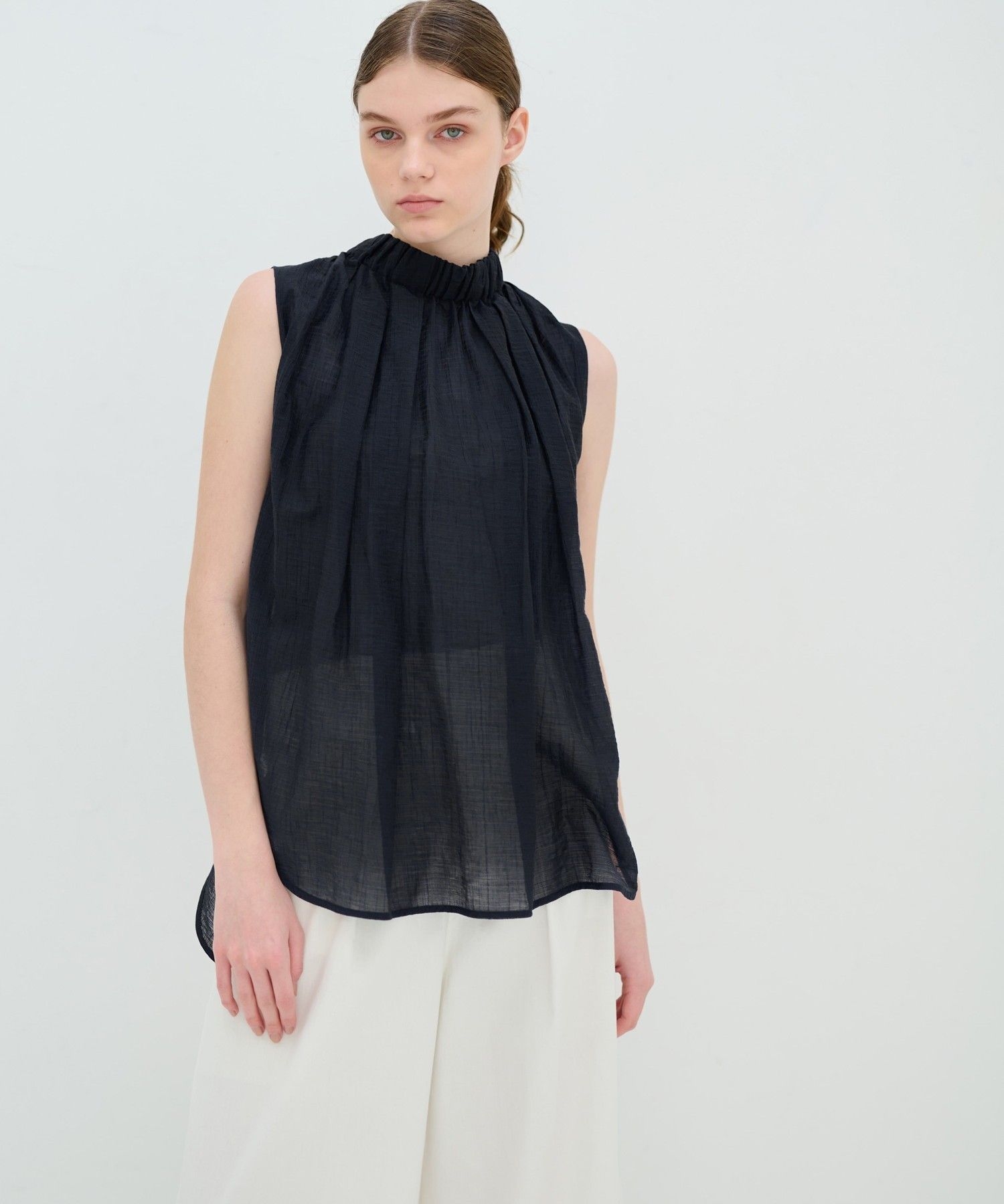 スタンドネックブラウス|LANVIN en Bleu | LANVIN en Bleu | ランバン