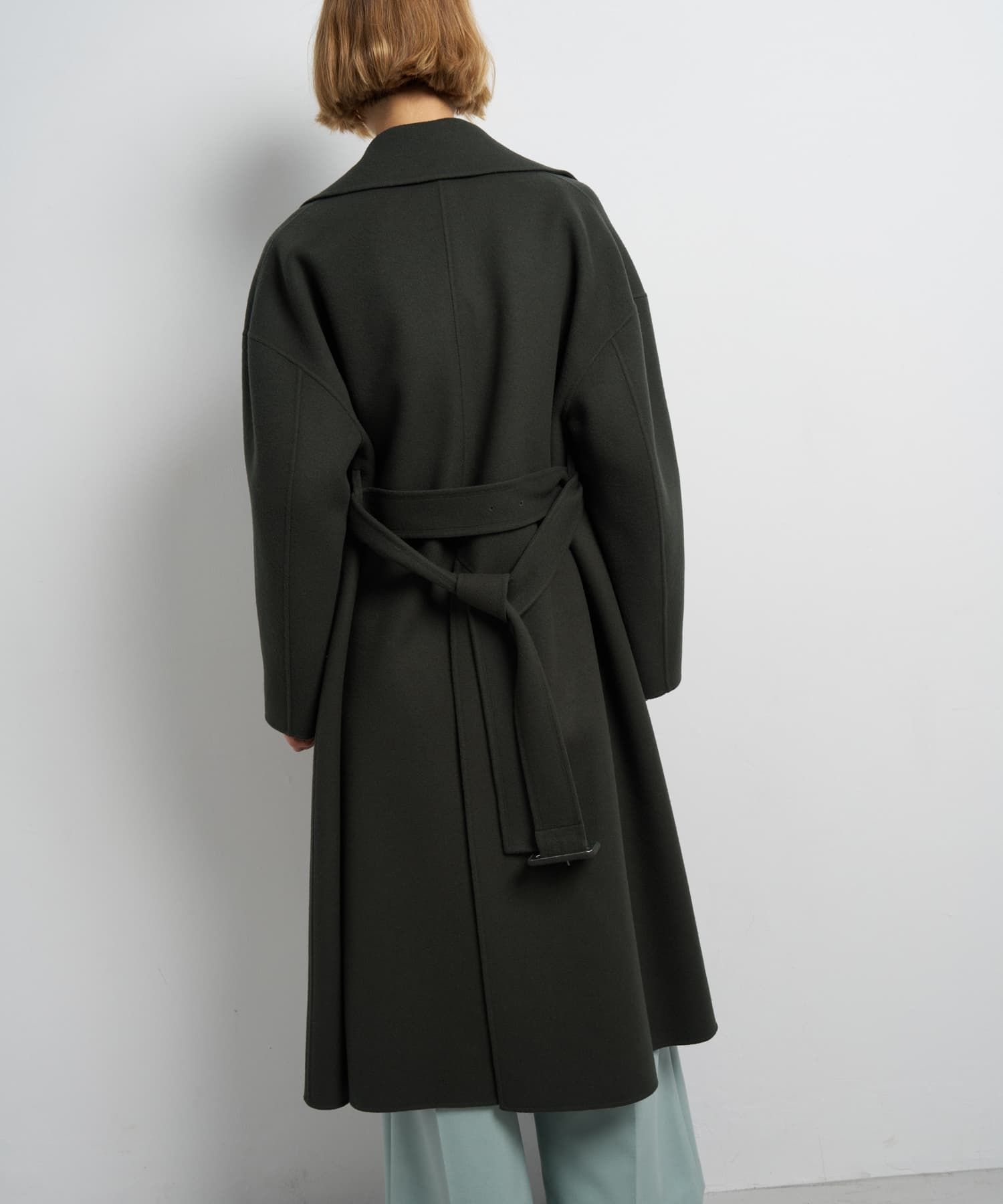 SUPER140 ウールリバーフレアコート|LANVIN en Bleu | LANVIN en Bleu