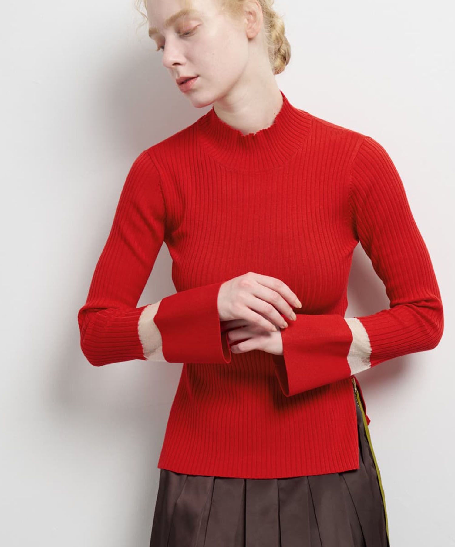 シアーポイントカフスリブニット|LANVIN en Bleu | LANVIN en Bleu