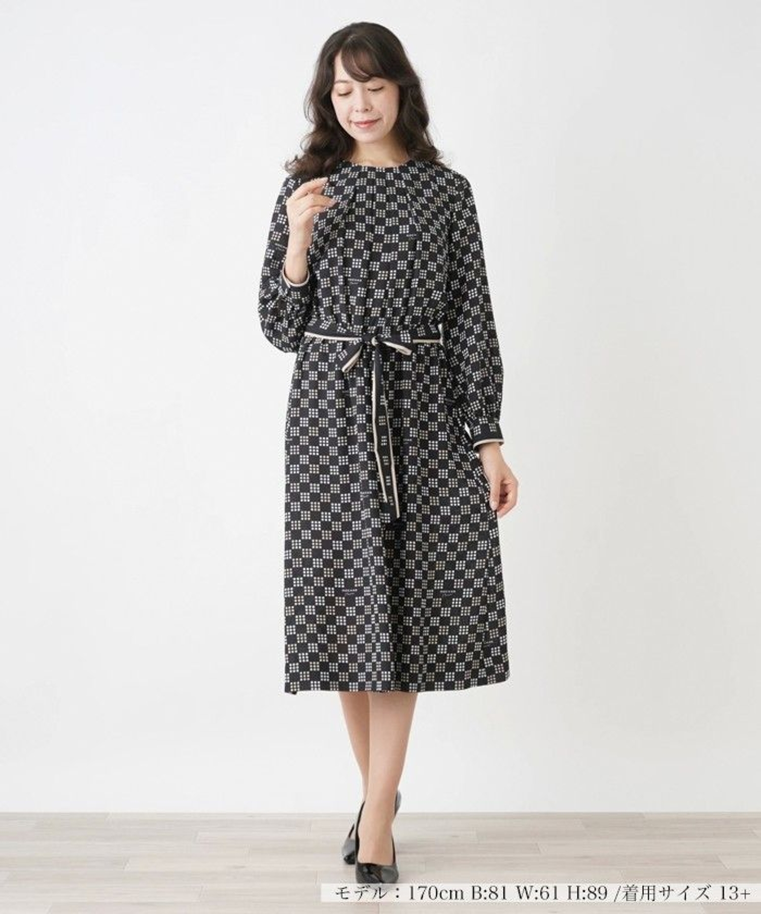 総柄ワンピース【ROCHAS Premiere】|レリアン プラスハウス | レリアン