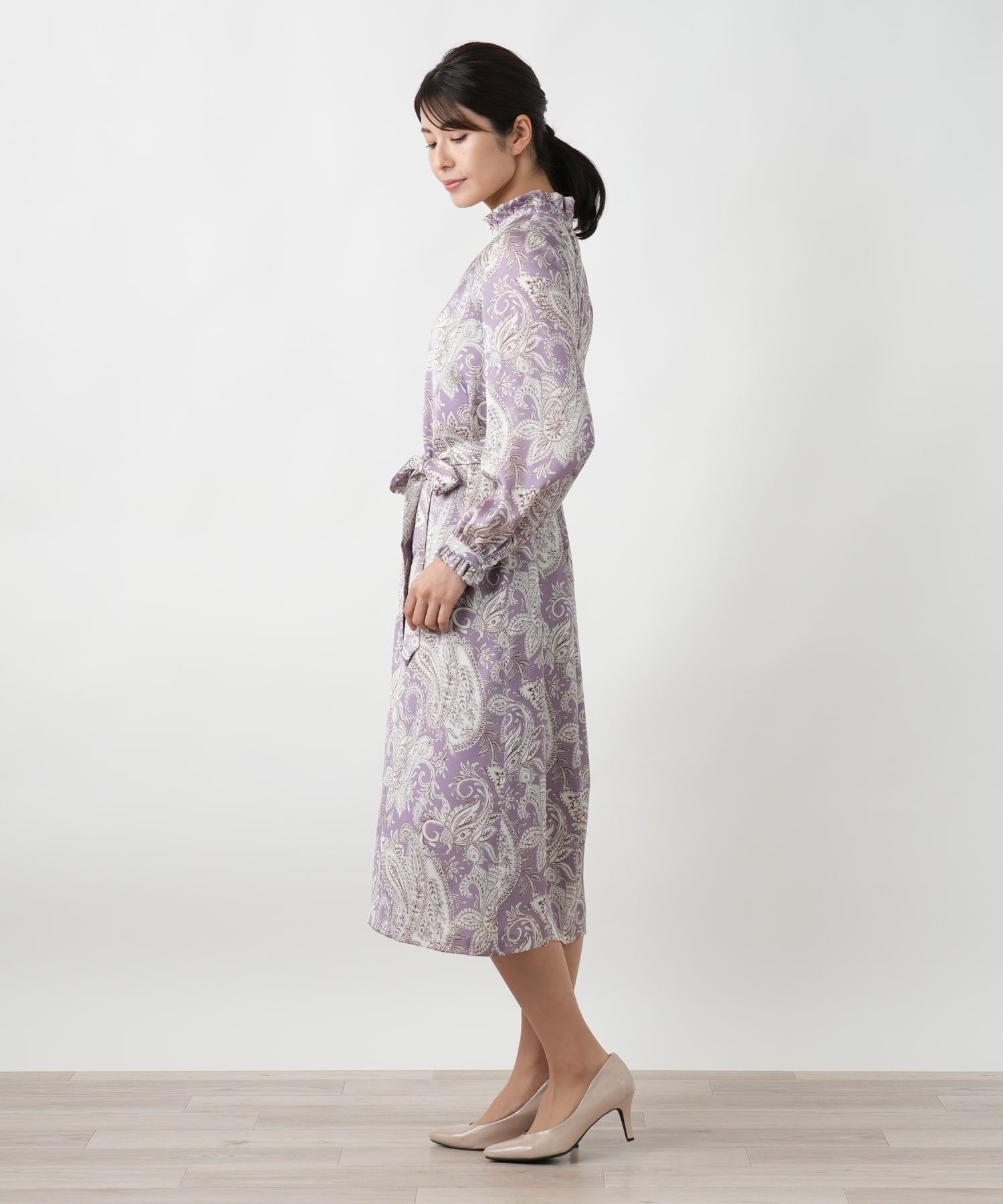 ペイズリー柄フリルワンピース|レリアン | レリアン公式オンラインストア