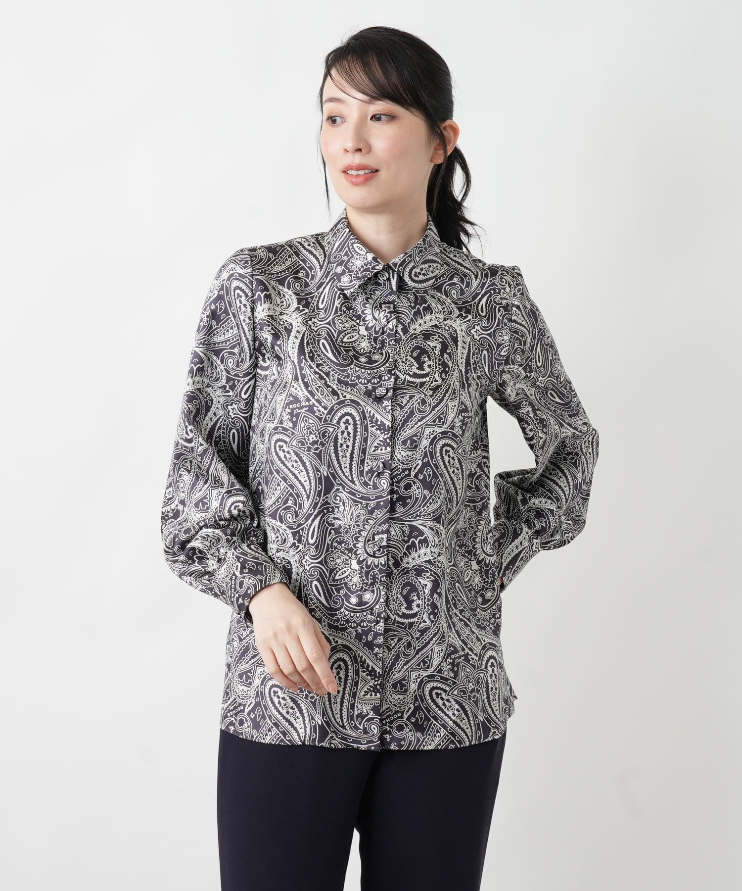 ペイズリー柄ボウタイブラウス|レリアン | レリアン公式オンラインストア