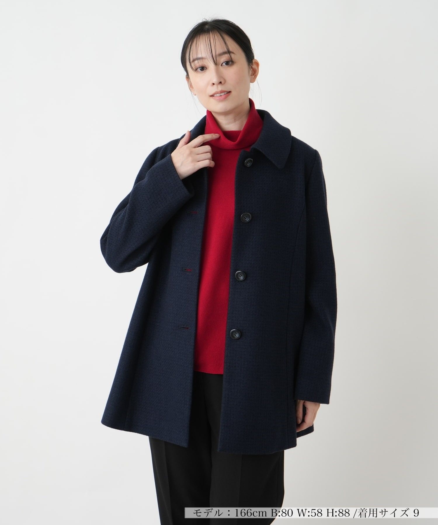 カシミヤショートコート【Leilian WHITE LABEL】|レリアン | レリアン