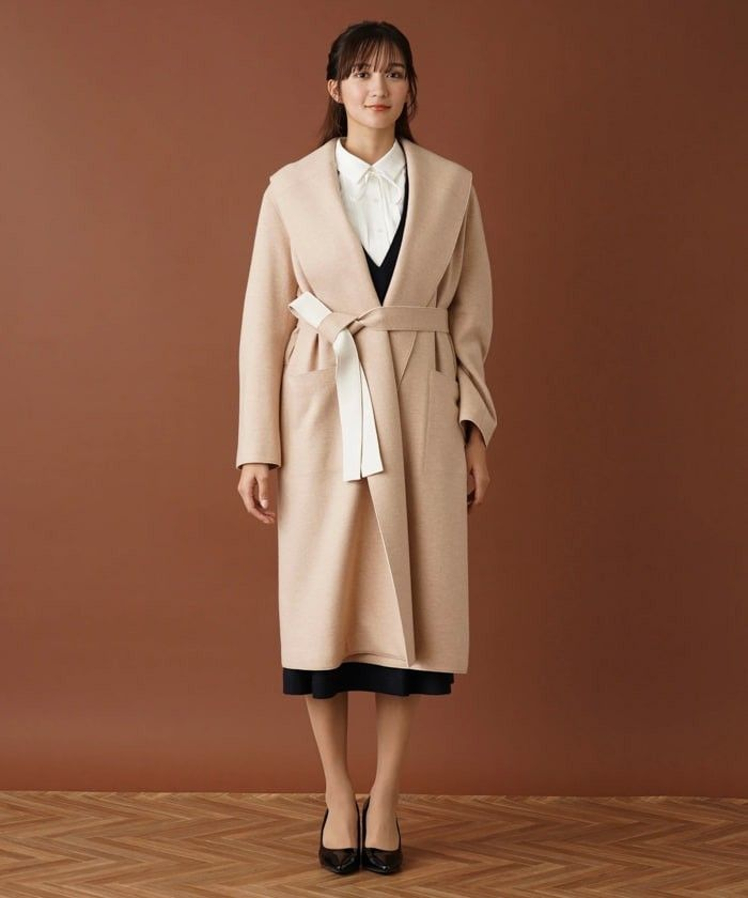 ビッグショールカラーコート|レリアン プラスハウス | レリアン公式