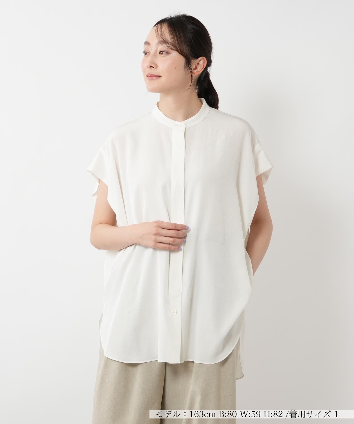 スタンドカラー比翼ブラウス【SACRA】|ネミカ | レリアン公式