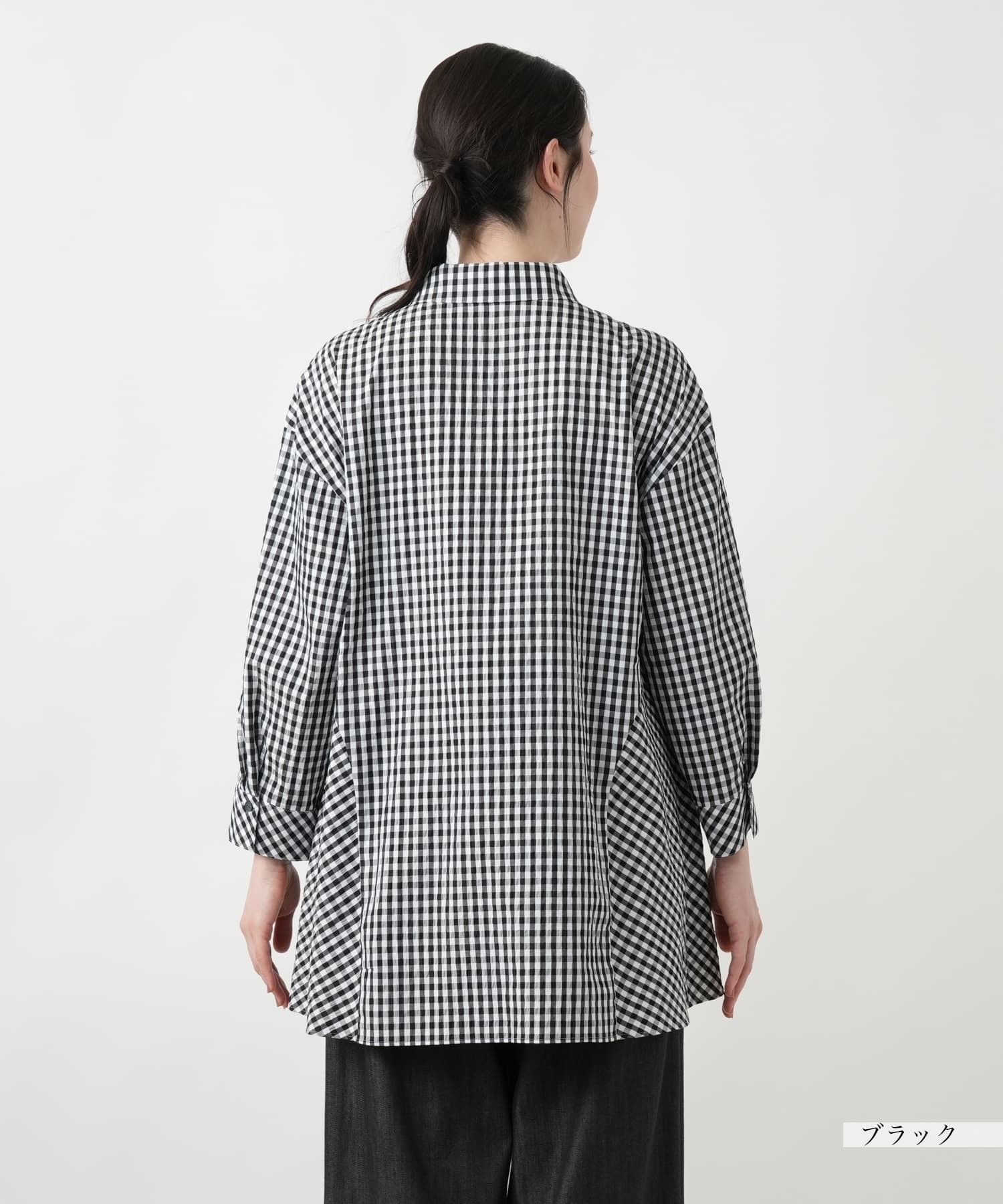 店舗人気】ギンガムチェックブラウス【プラス企画】|レリアン プラス