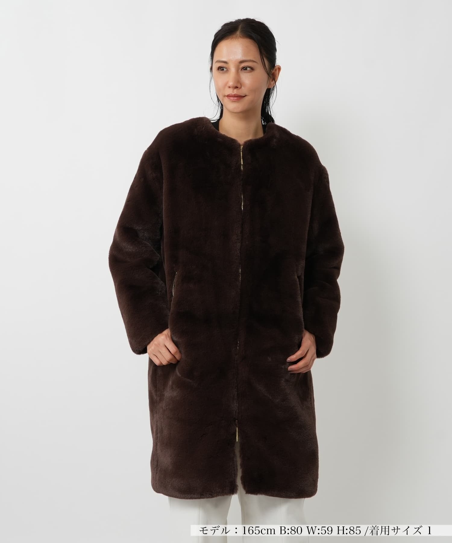 フェイクファーノーカラーコート【TATRAS】|ネミカ | レリアン公式