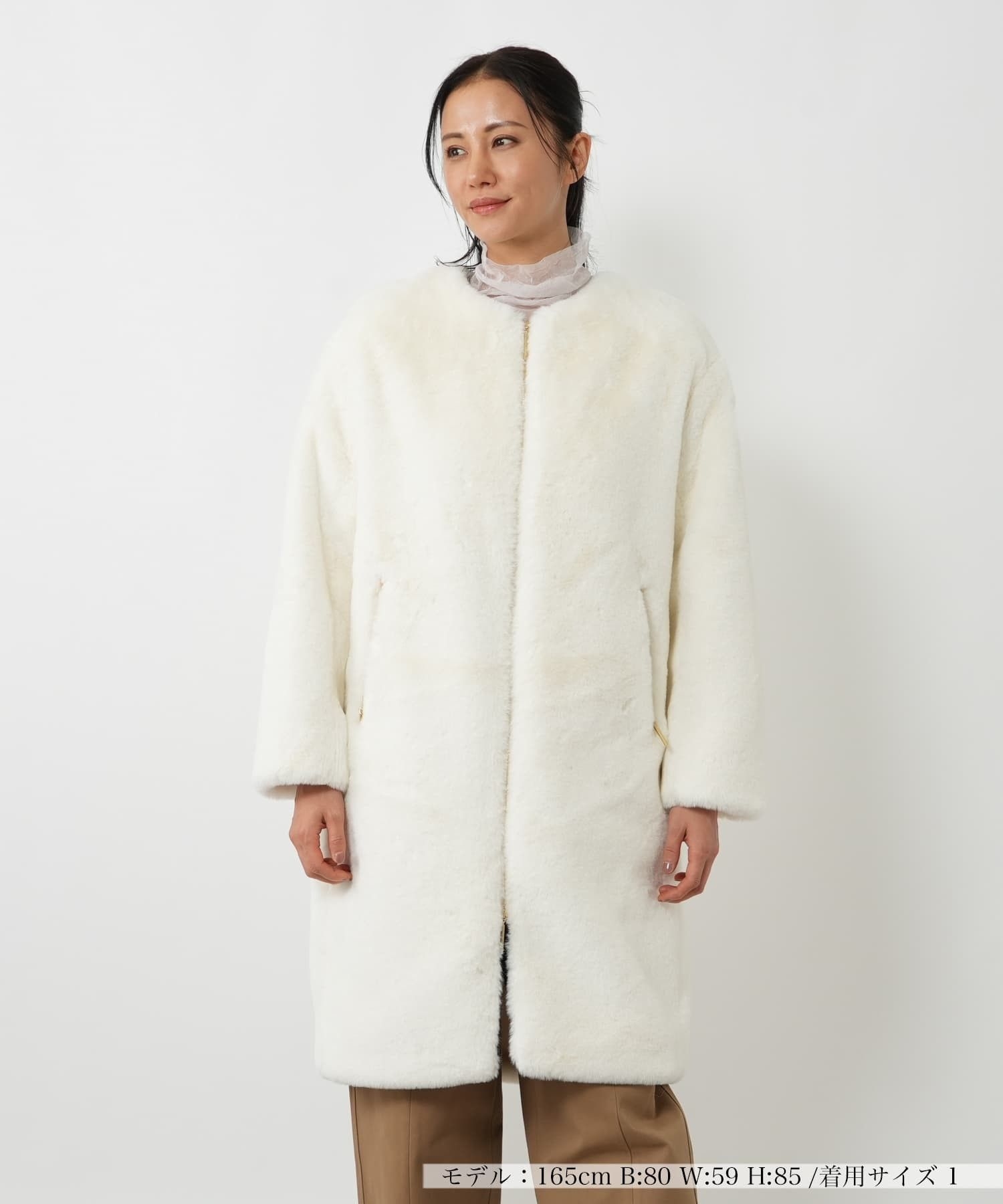 フェイクファーノーカラーコート【TATRAS】|ネミカ | レリアン公式