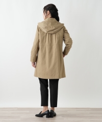 はっ水加工素材】中わたフーデッドハーフコート|レリアン | レリアン