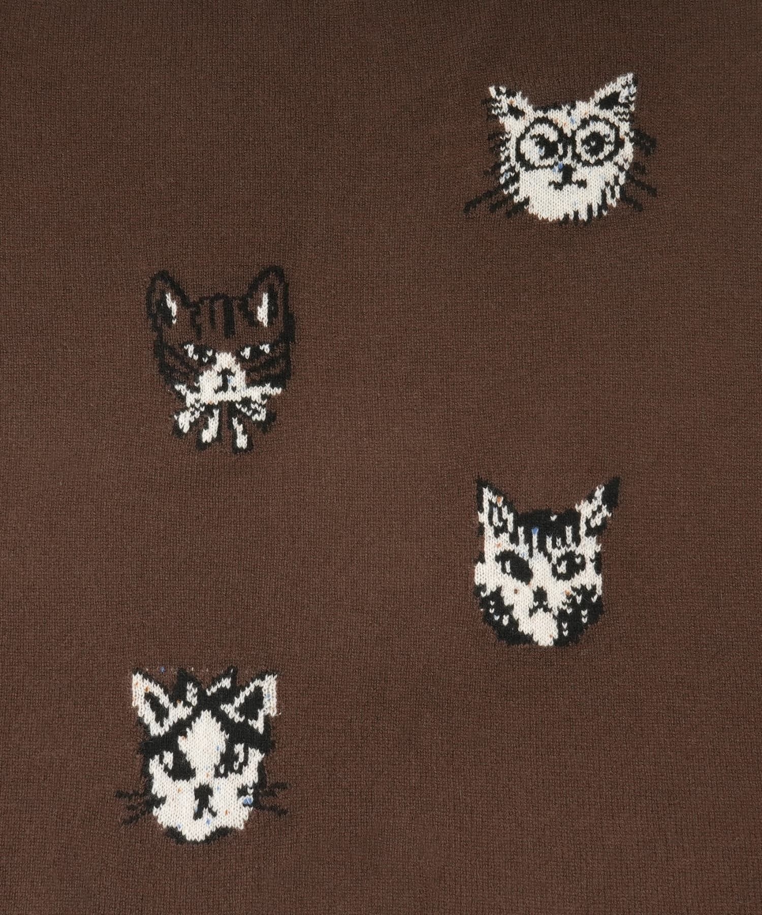 猫モチーフカシミヤニットプルオーバー【NEMIKA】|ネミカ | レリアン