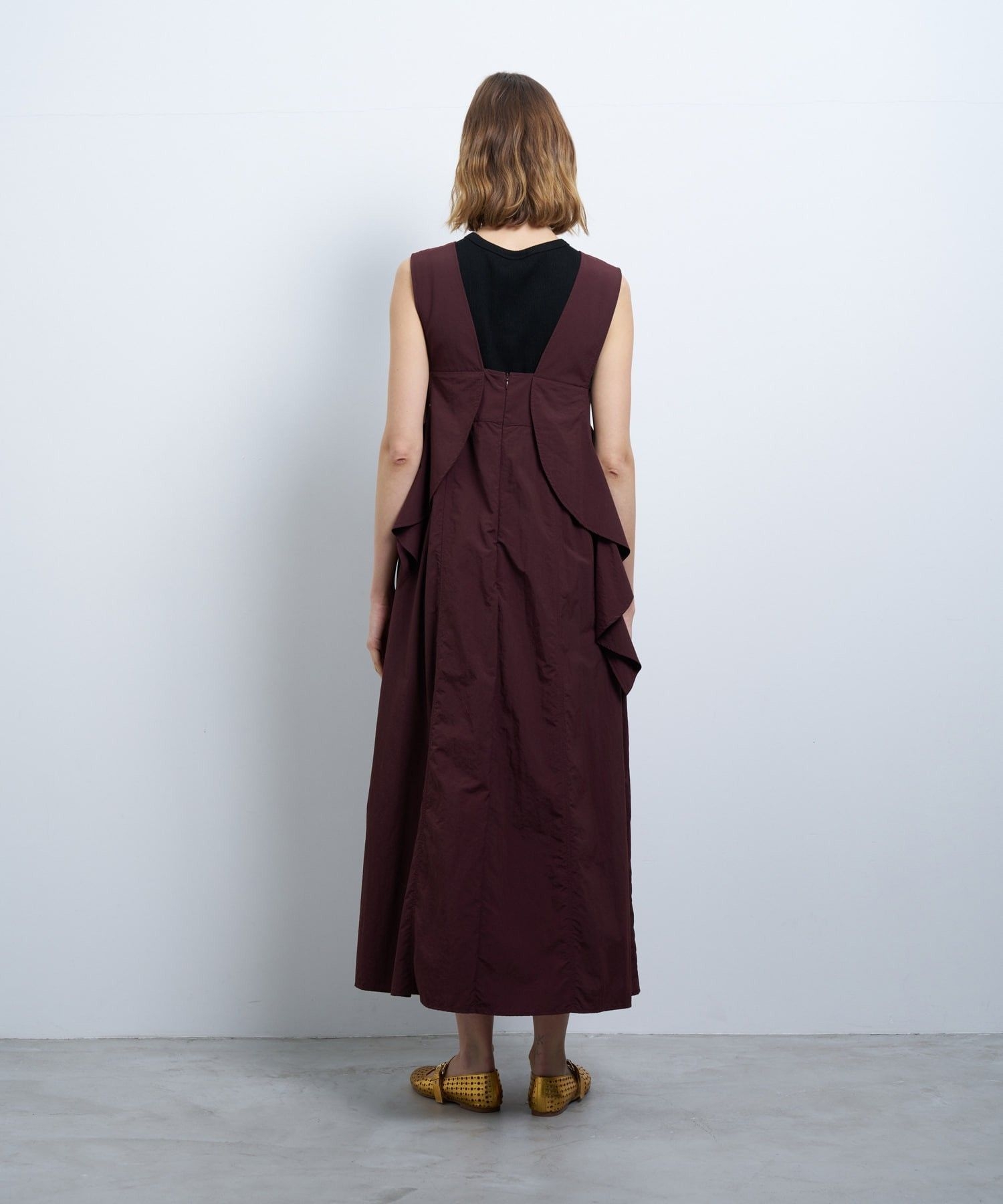 アシンメラッフルノースリーブワンピース|LANVIN en Bleu | レリアン