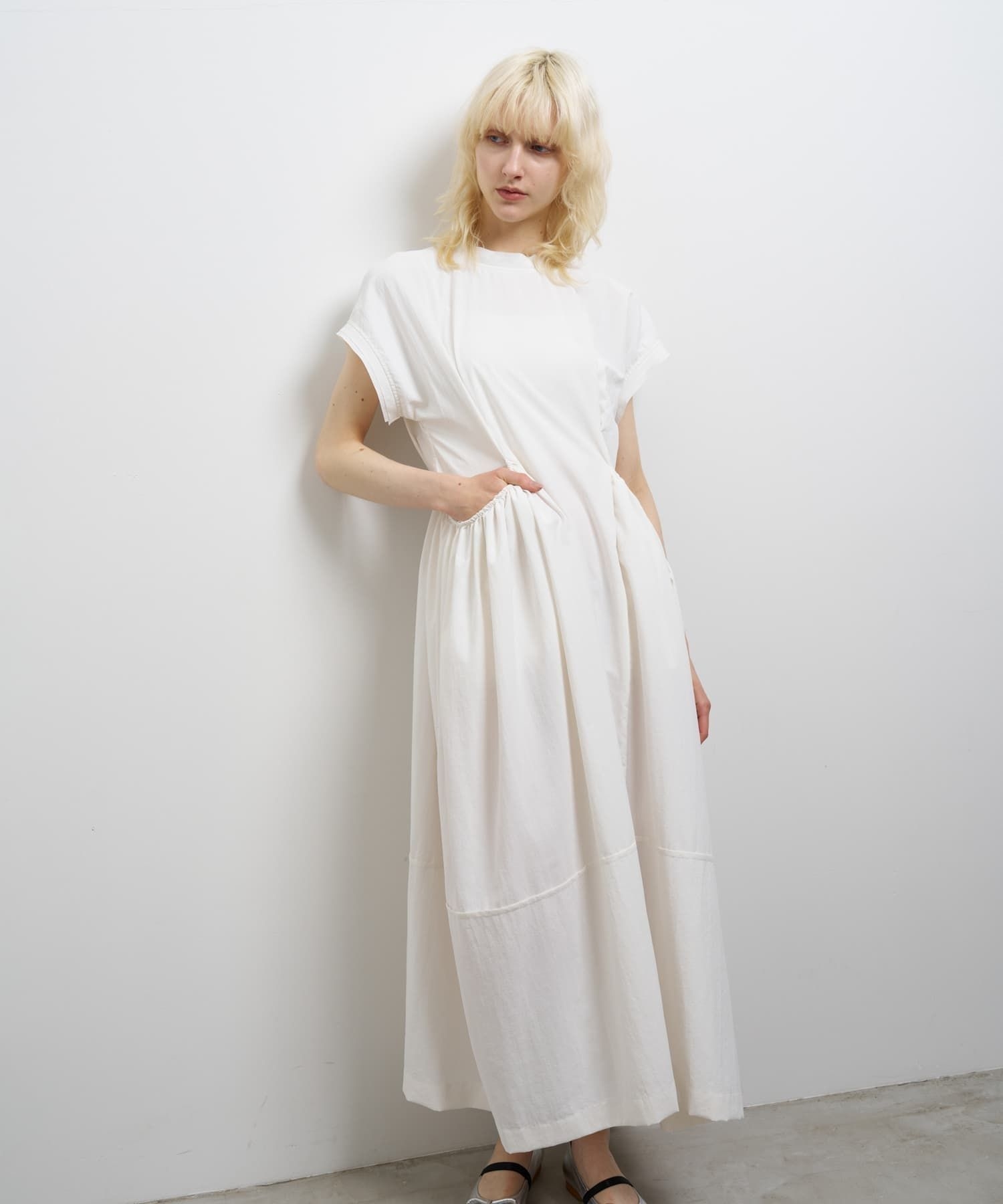 ナイロンタスランギャザーワンピース|LANVIN en Bleu | レリアン公式