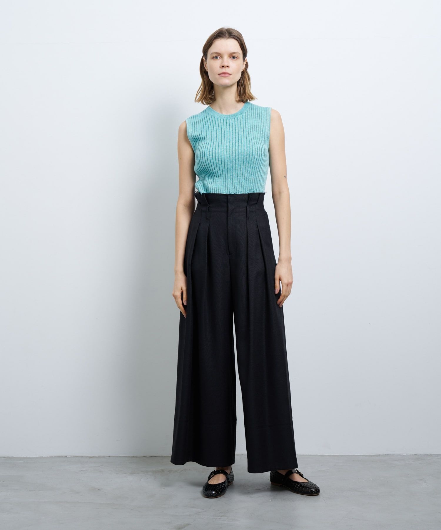 オックスハイウエストワイドパンツ|LANVIN en Bleu | レリアン公式