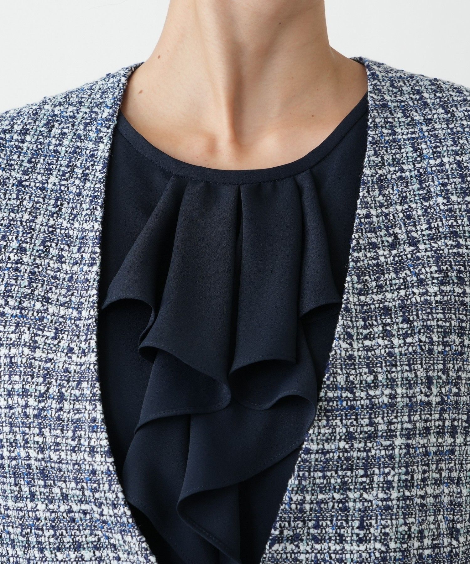 ミックスツイードジャケット【26年1月カタログ】|レリアン プラス