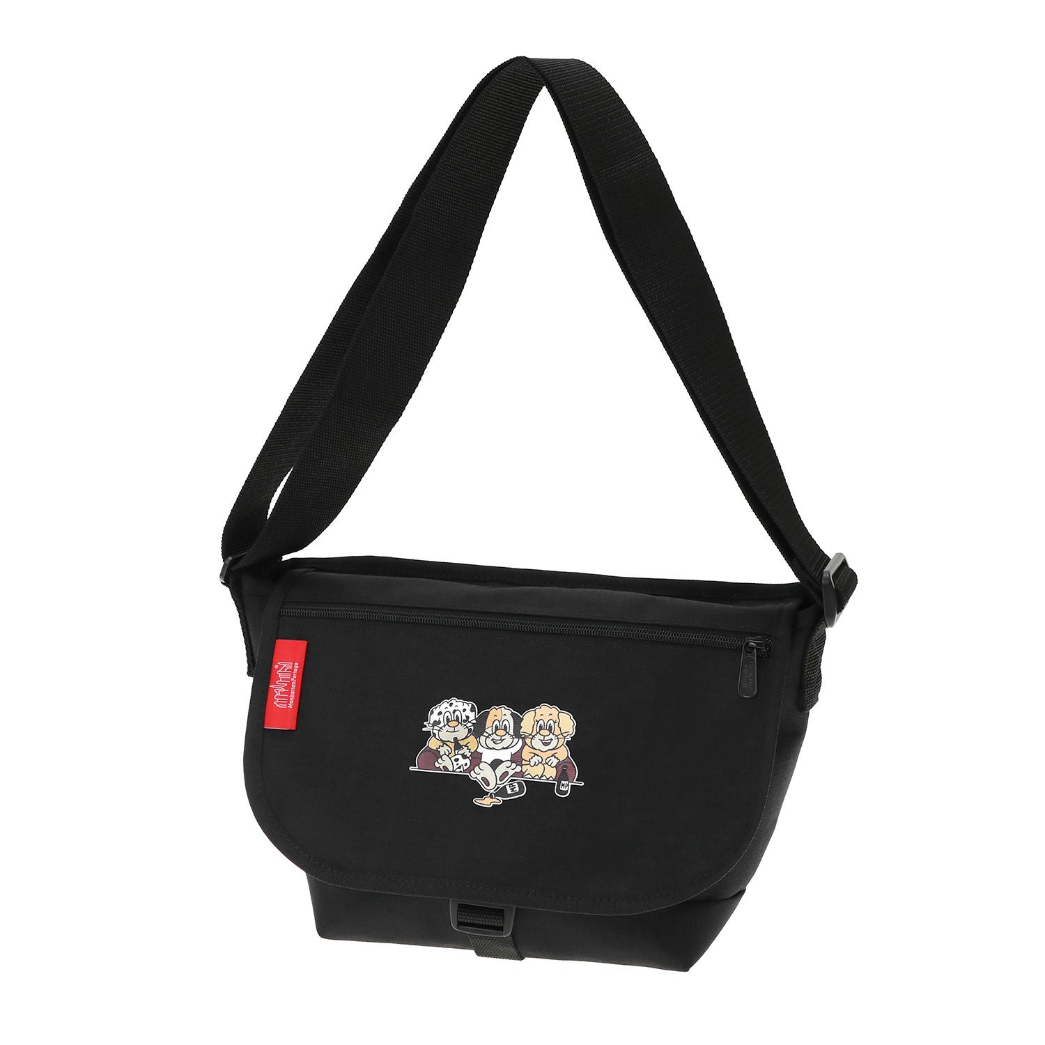 NYLON MESSENGER BAG (SM) FLAPZIPPER POCKET SAUCY DOG | Manhattan