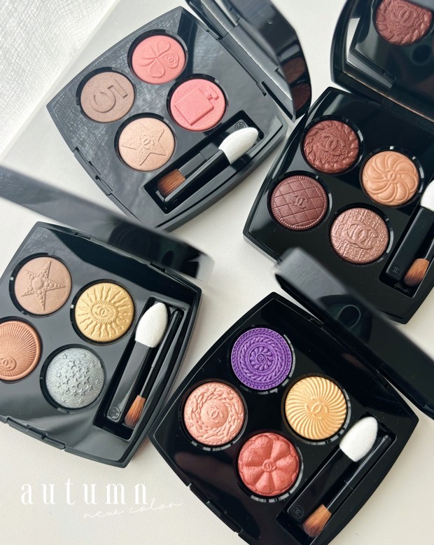 シャネルの限定アイパレットをスウォッチ！ “ボタン”デザインの特別品