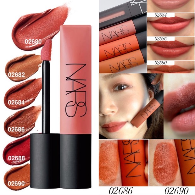 新色レポ】【全色比較】NARS(ナーズ) エアーマット リップカラーの