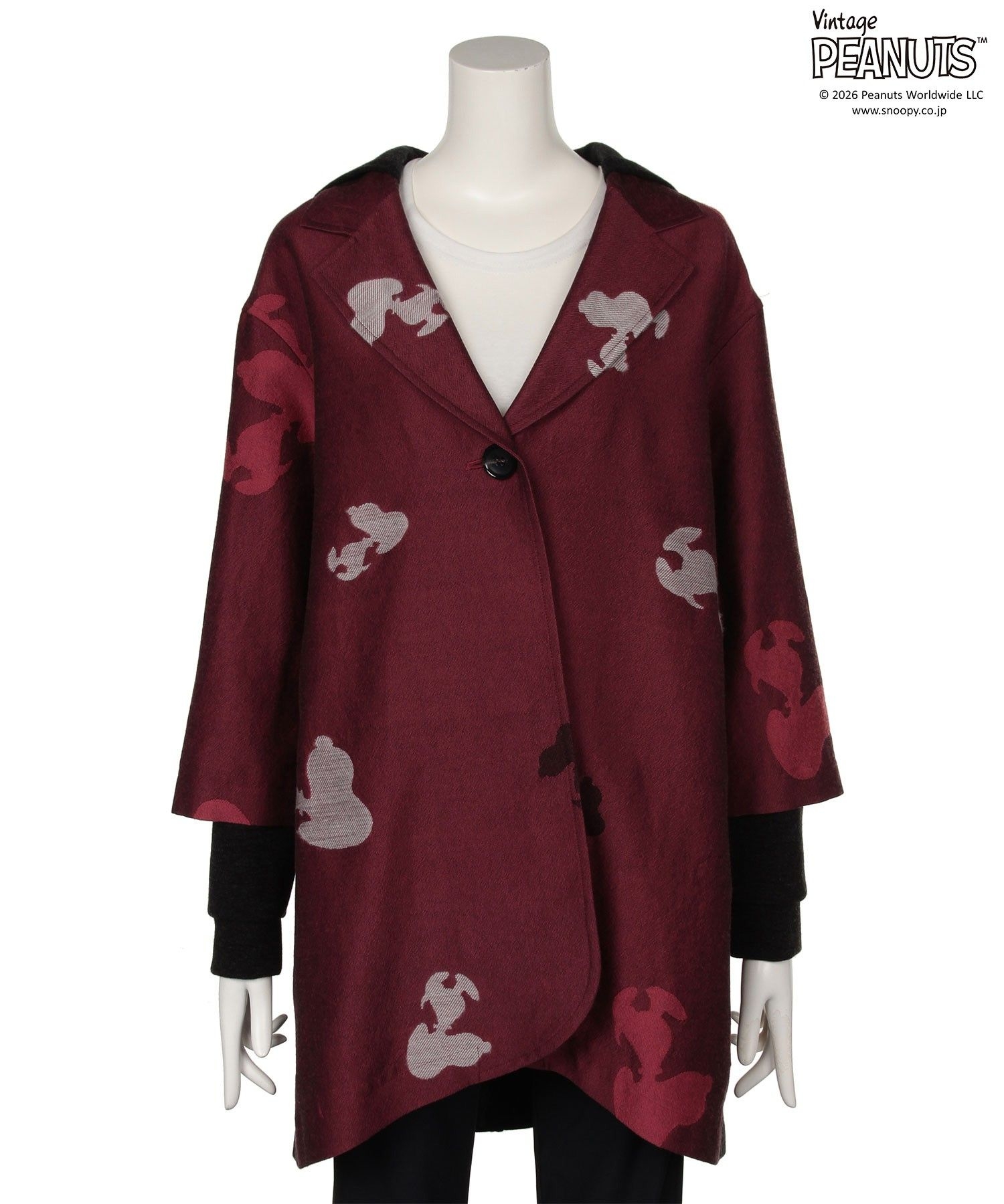 スヌーピー】シルエットジャカード コート【センソユニコオリジナル