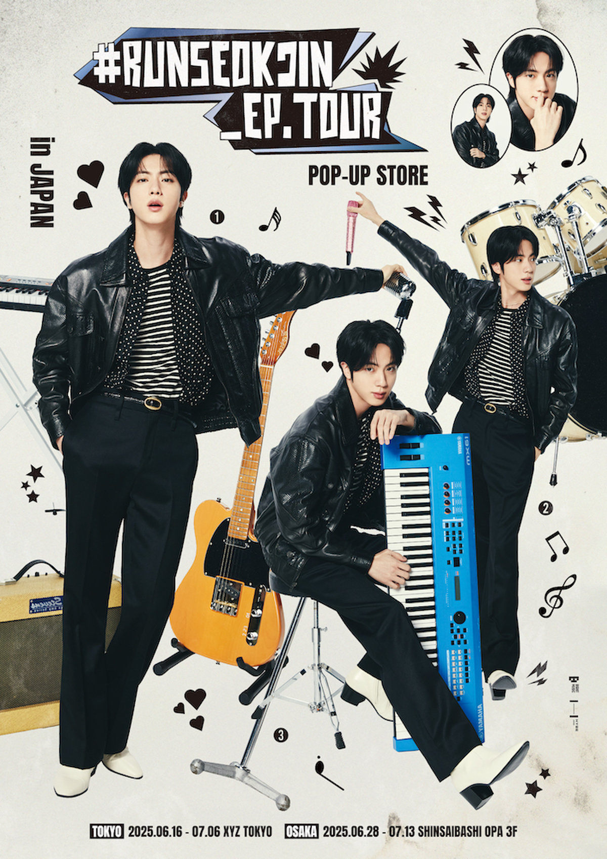 JINの「#RUNSEOKJIN_EP.TOUR in JAPAN」に合わせて、ポップアップ