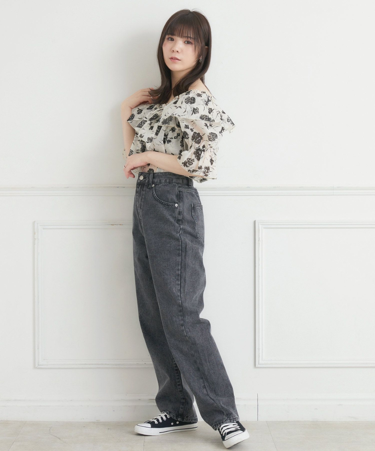 フリルオフショルBL|ems excite | RETRO GIRL ONLINE STORE レトロ