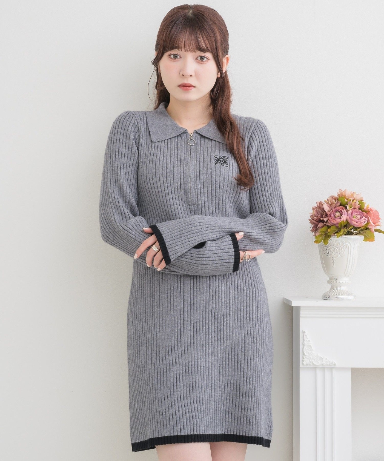 襟ZIPチュニックNT|ems excite | RETRO GIRL ONLINE STORE レトロ