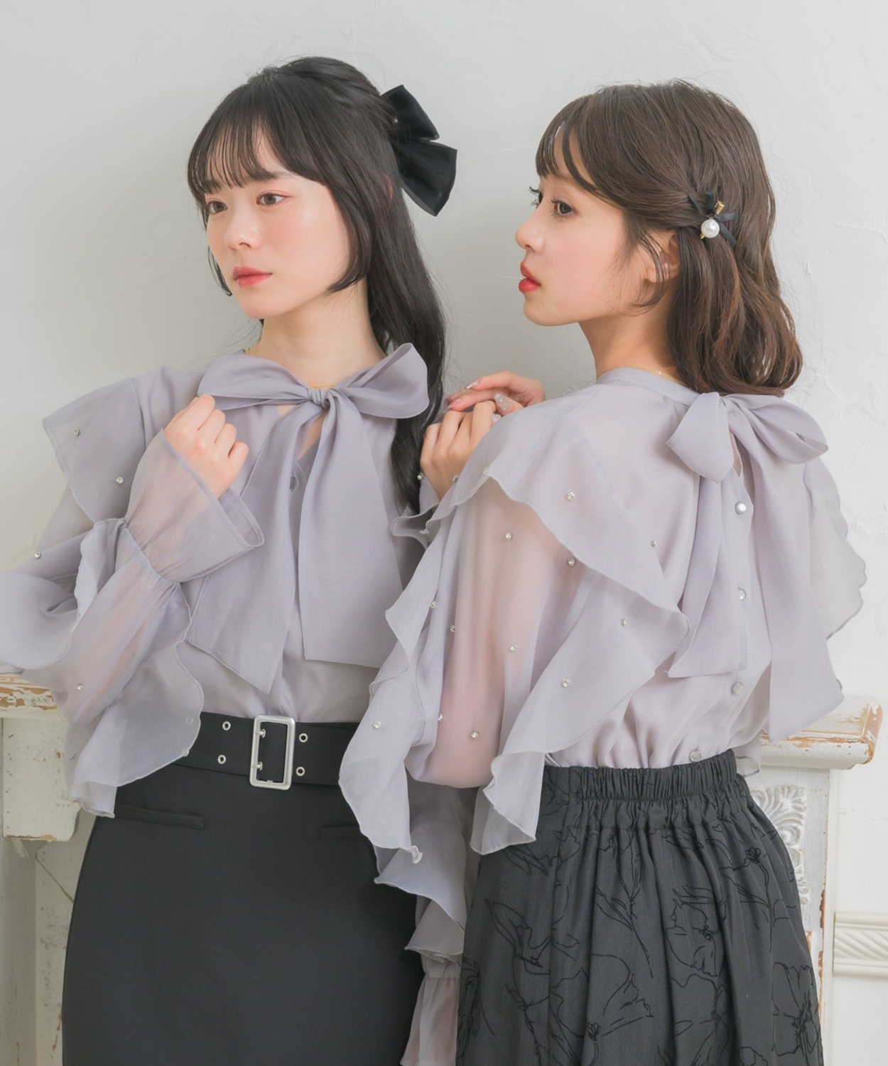 2way袖ビジューBL|ems excite | RETRO GIRL ONLINE STORE レトロガール