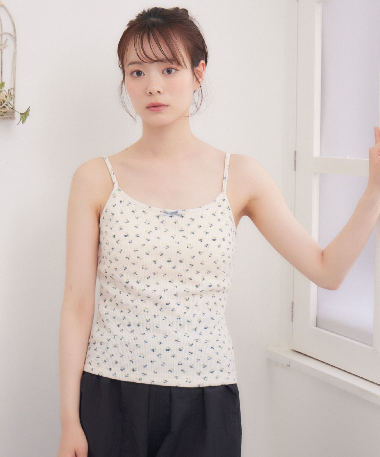 柄アソートワッフルキャミ|ems excite | RETRO GIRL ONLINE STORE