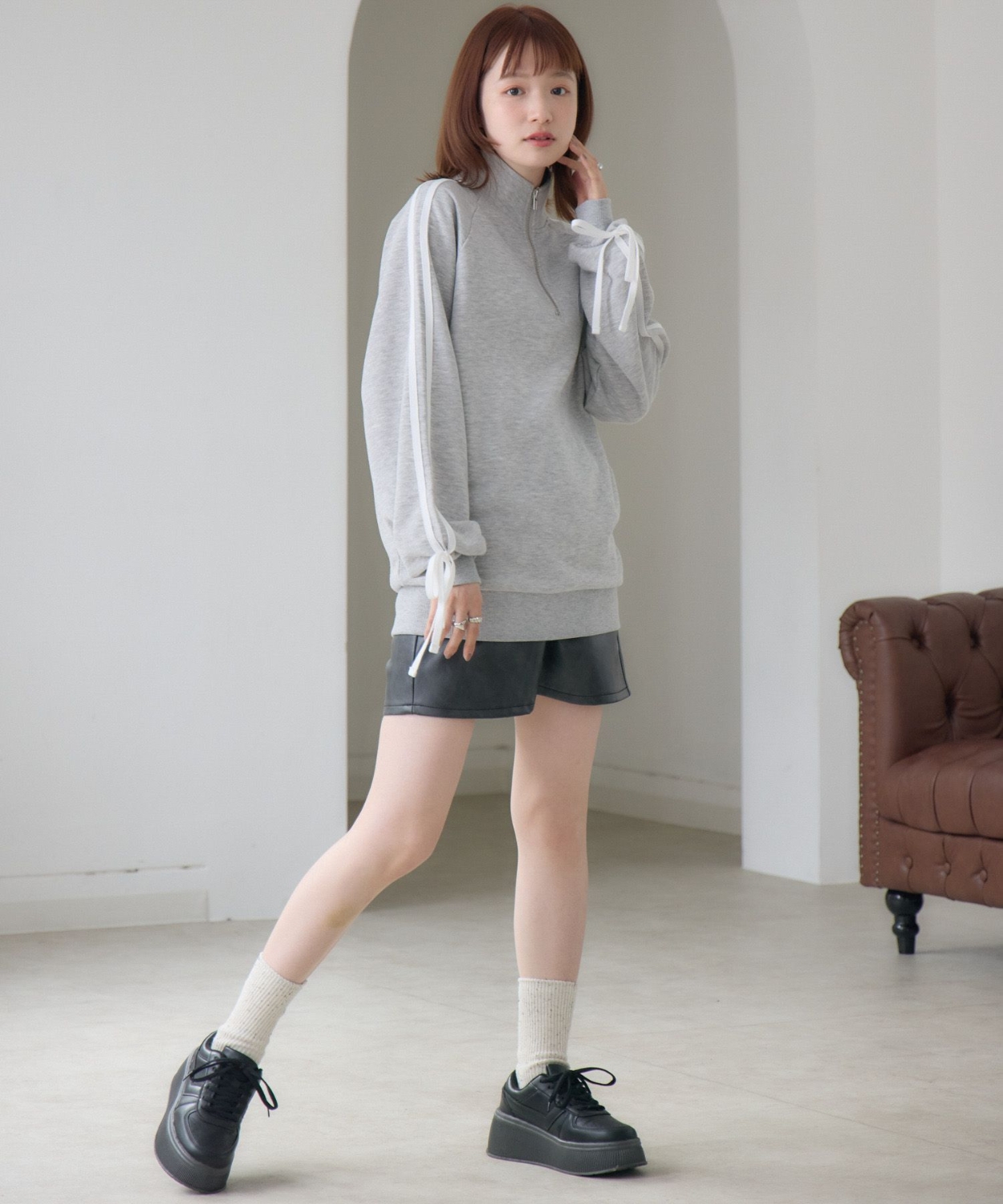 ラインリボンZIPトレーナー|ems excite | RETRO GIRL ONLINE STORE