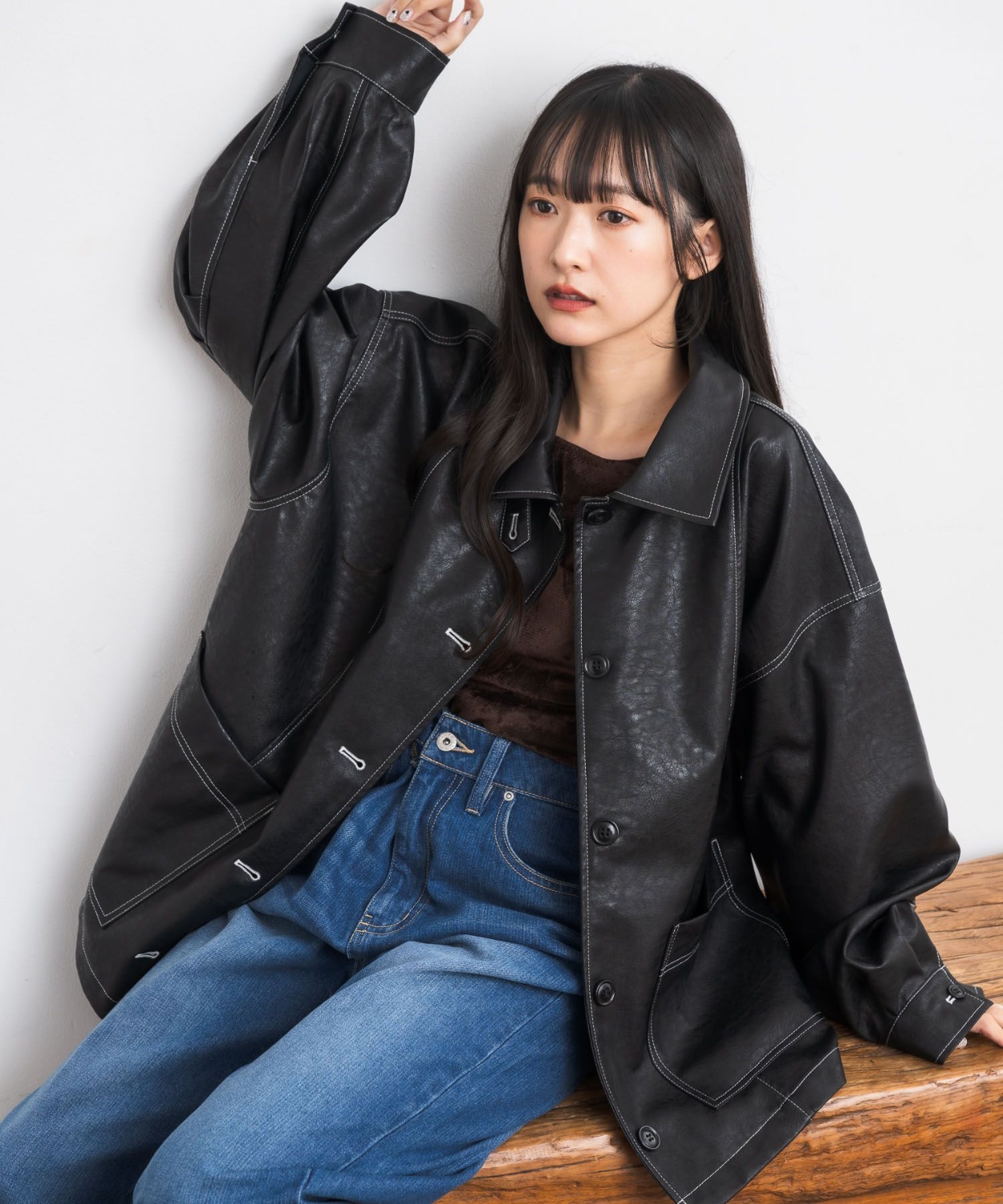 Fレザーカバーオール|RETRO GIRL | RETRO GIRL ONLINE STORE レトロ