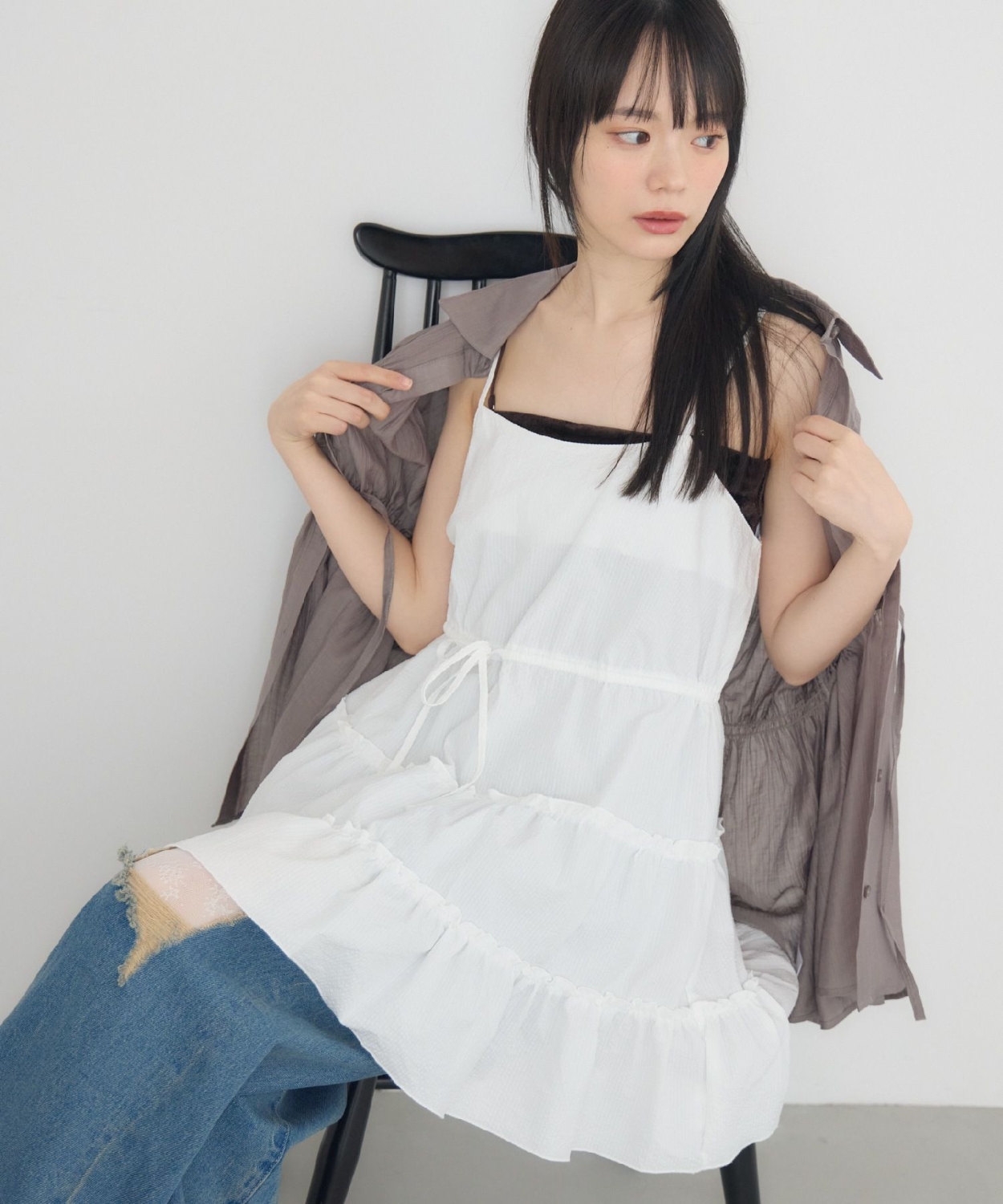 フリルティアードキャミOP|RETRO GIRL | RETRO GIRL ONLINE STORE