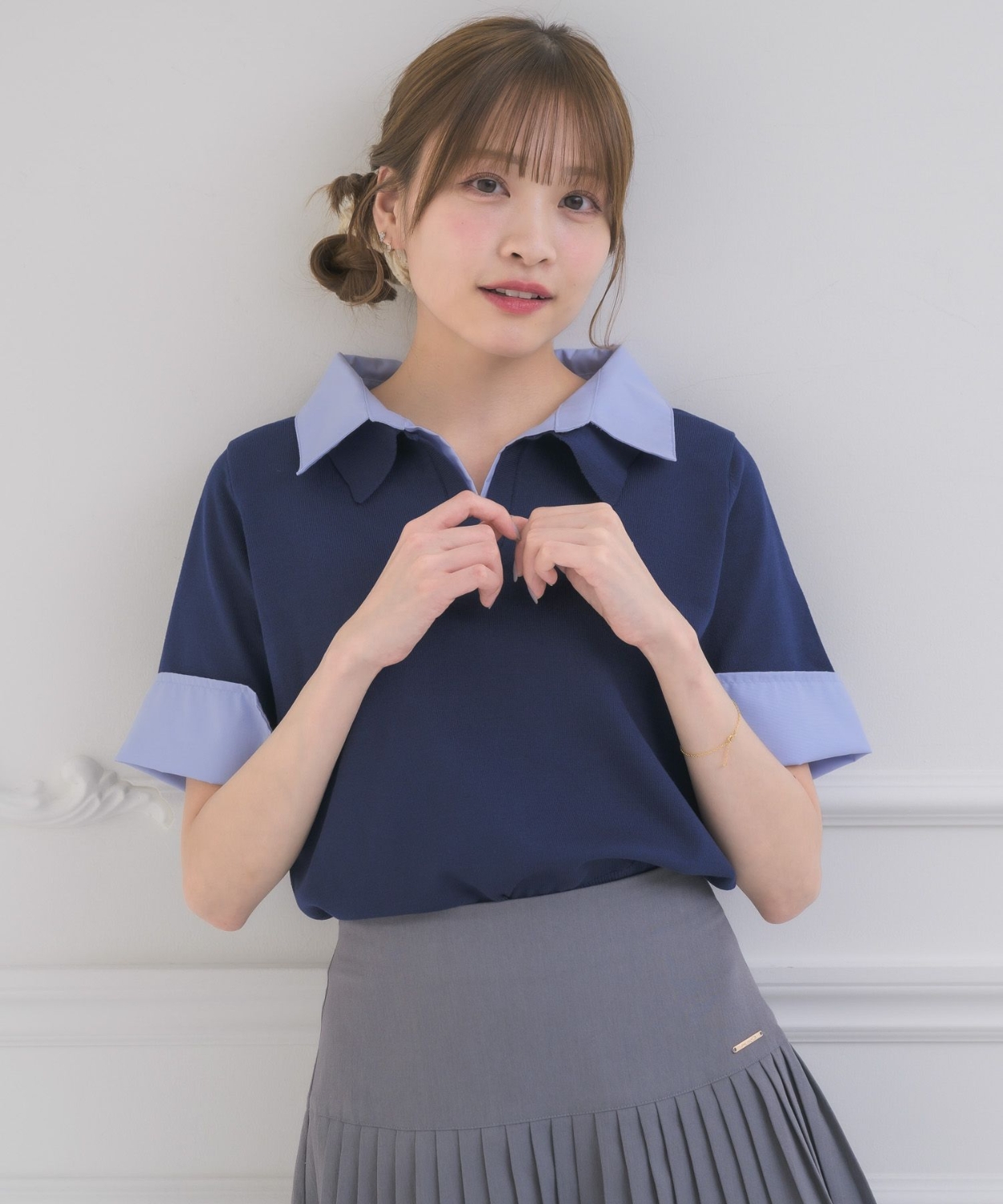 スキッパーSHレイヤード風NT|ems excite | RETRO GIRL ONLINE STORE