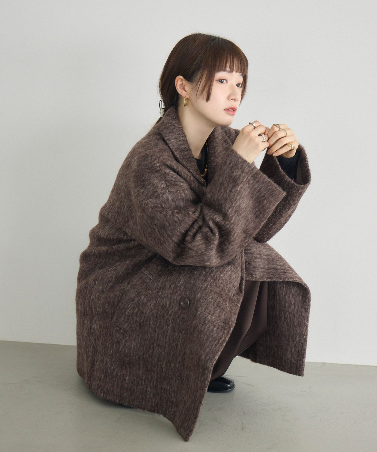 WEB限定】シャギーダブルブレストコート|RETRO GIRL | RETRO GIRL