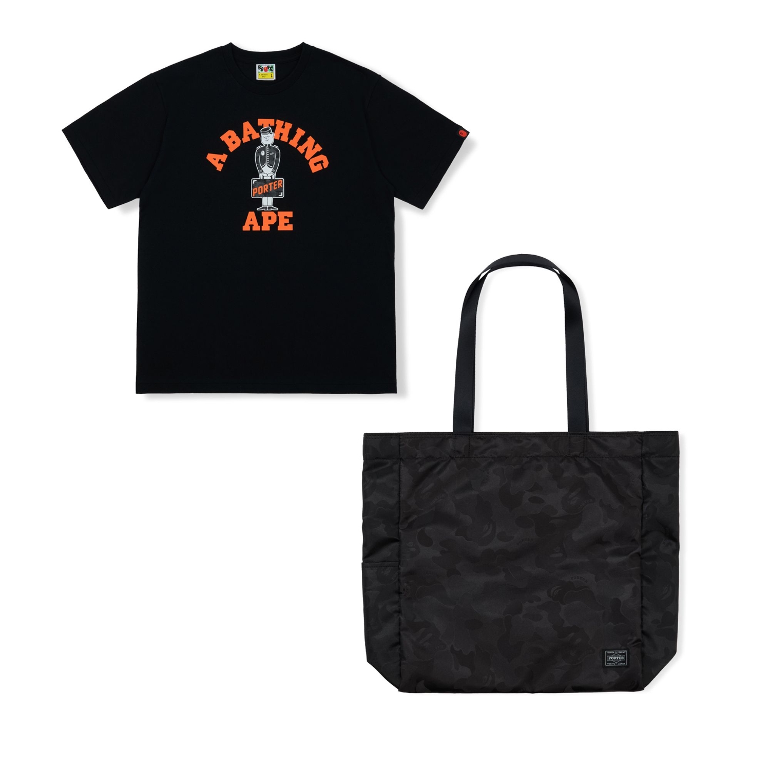 A BATHING APE x PORTER(ア ベイシング エイプ x ポーター) TEE-S
