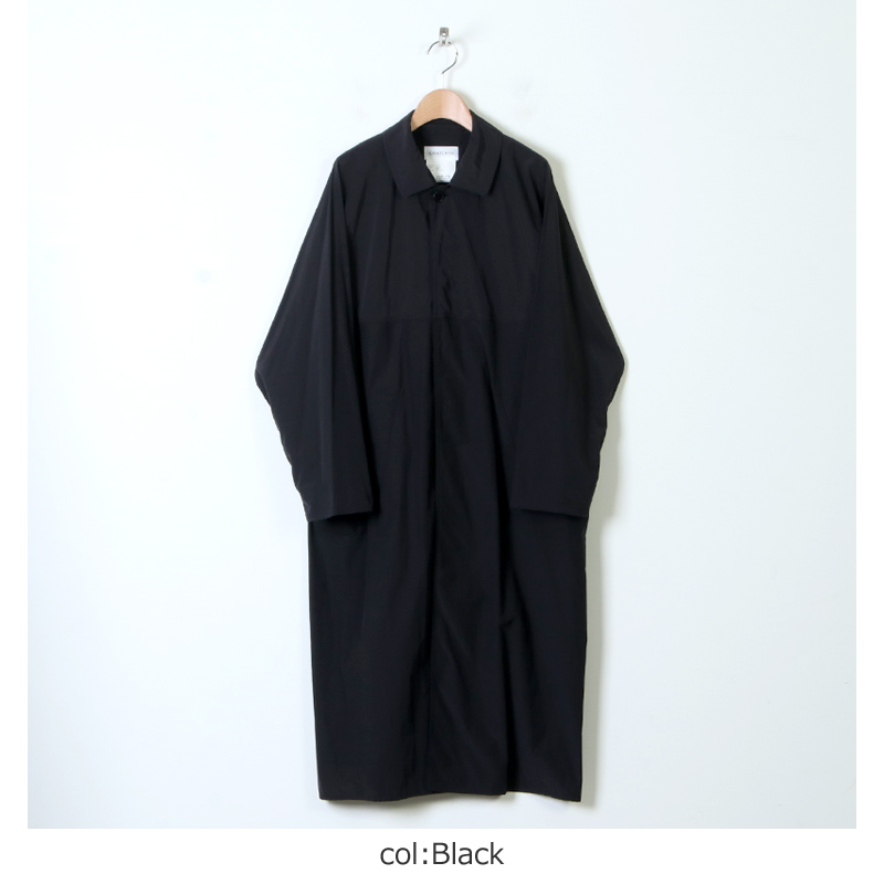 YAECA (ヤエカ) CONTEMPO RAIN COAT black / コンテンポレインコート
