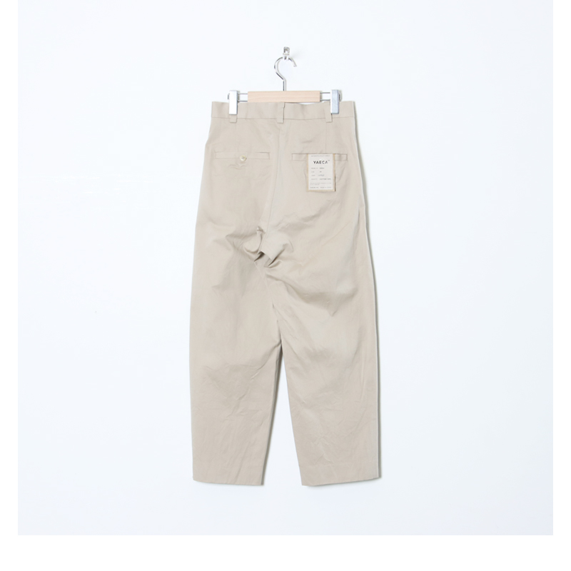 YAECA (ヤエカ) CHINO CLOTH PANTS TWO TUCK TAPERED / チノクロス