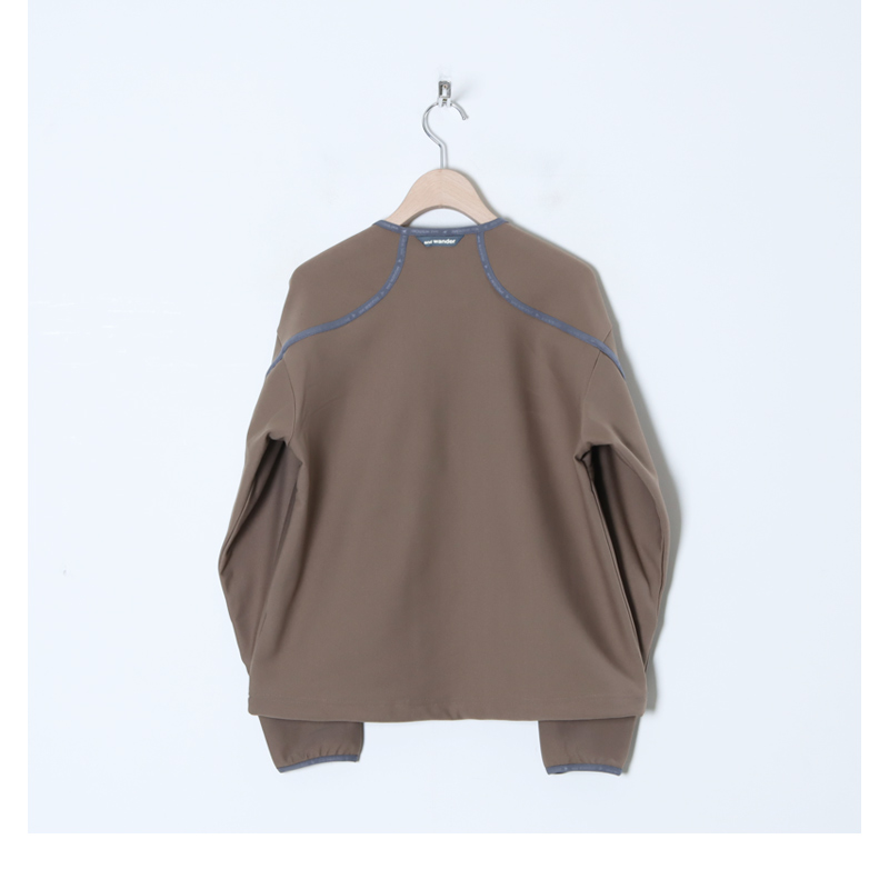 and wander (アンドワンダー) light fleece pullover / ライトフリース