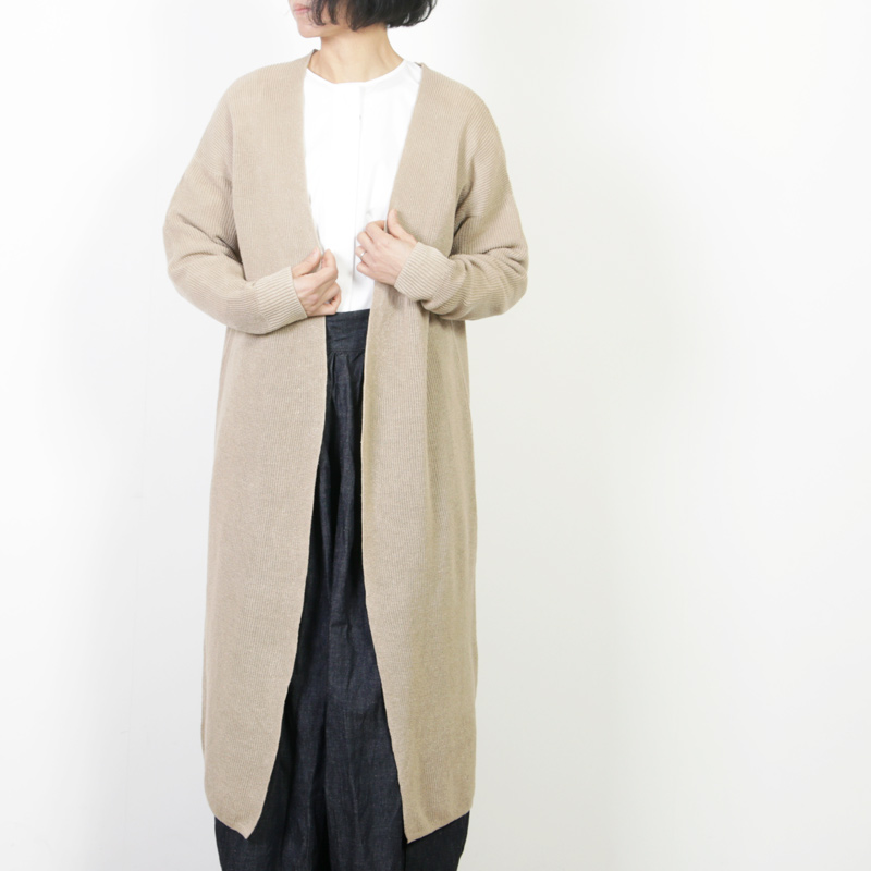 BATONER (バトナー) ドライリネンロングカーディガン