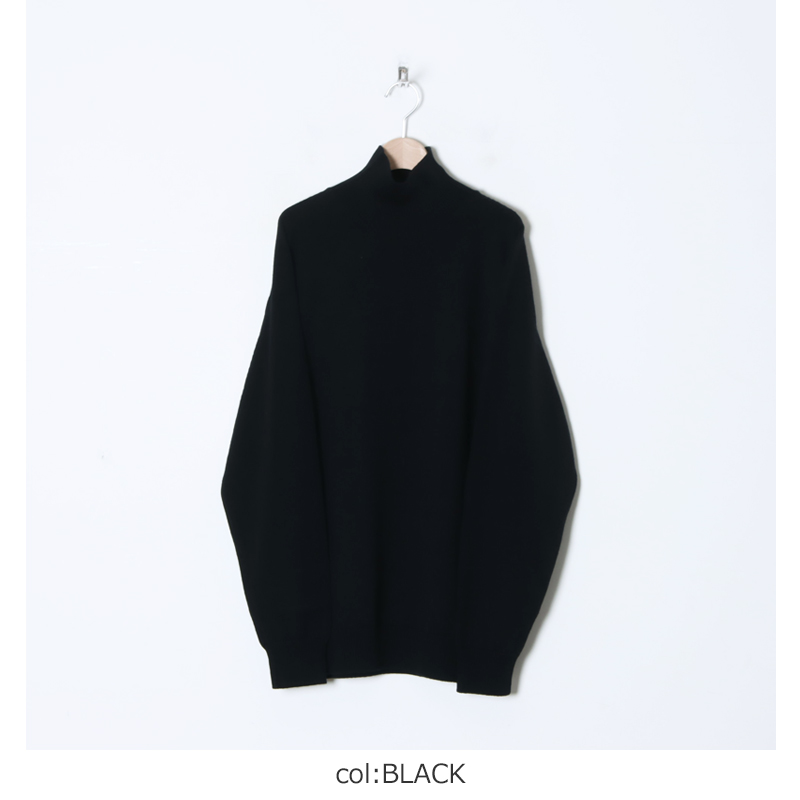 BATONER (バトナー) men SIGNATURE AGING WOOL TURTLE NECK FLAT