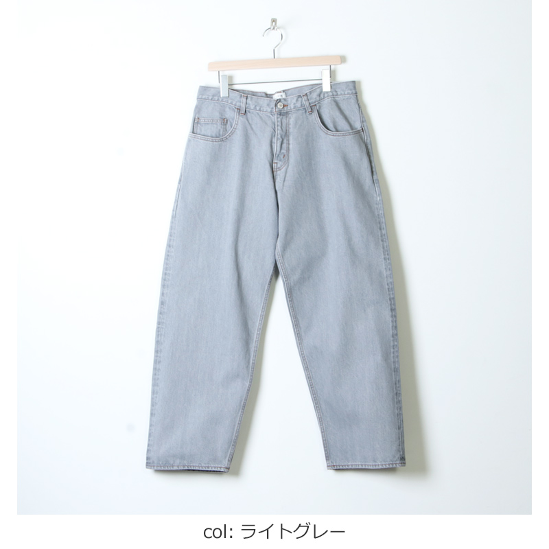CIOTA (シオタ) グレー スビンコットン 13,5oz バギーデニム