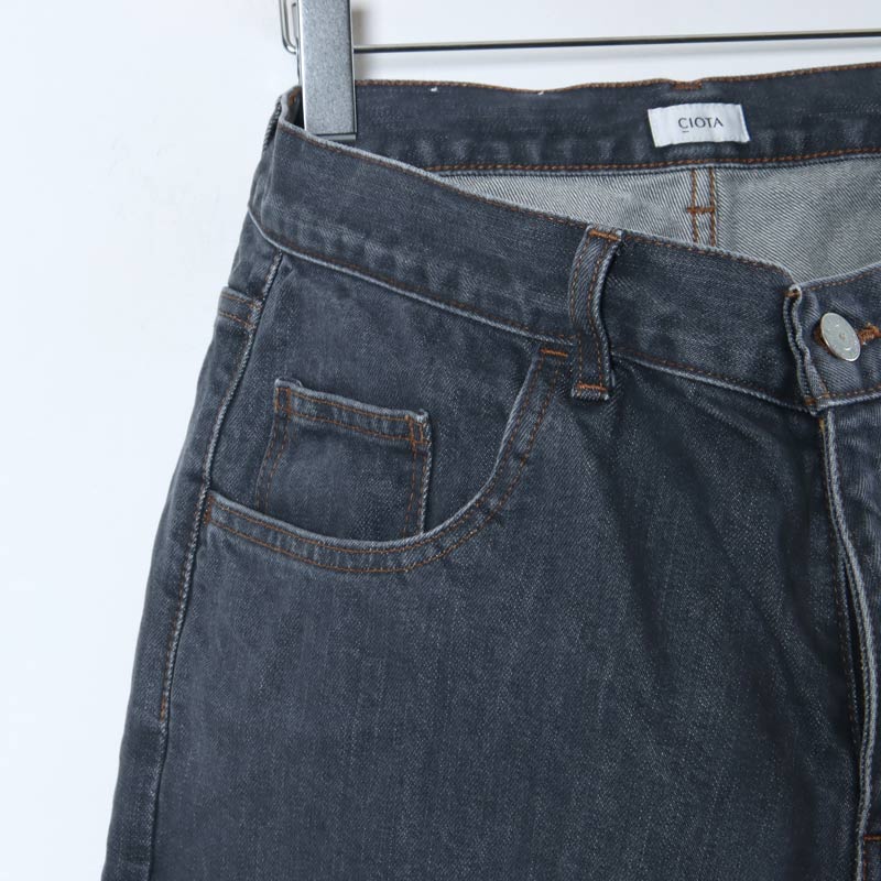 CIOTA (シオタ) グレー スビンコットン 13,5oz バギーデニム