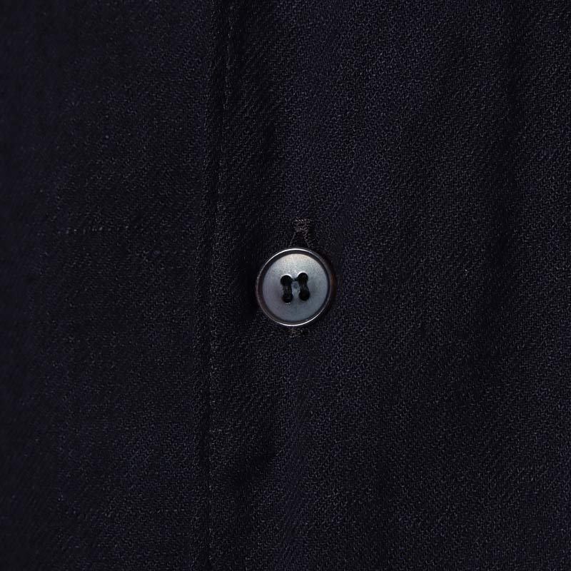 COMOLI (コモリ) リネンツイル 半袖オープンカラーシャツ