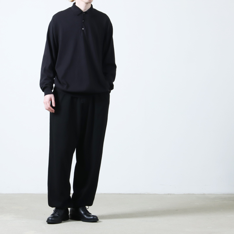 COMOLI (コモリ) コットン ニットポロ