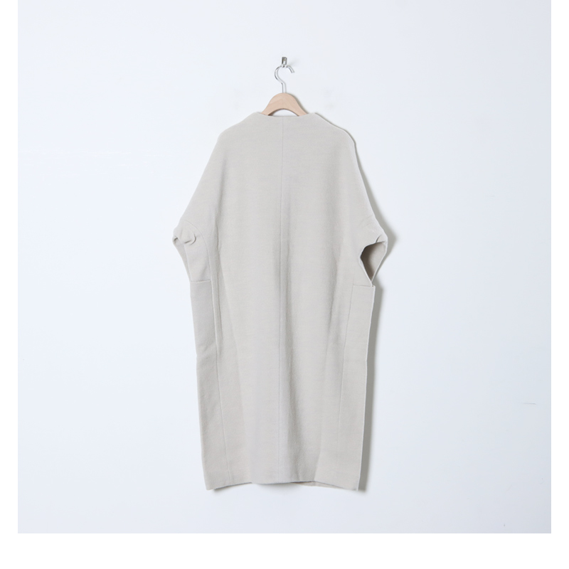 evameva (エヴァムエヴァ) press wool long coat / プレスウールロング