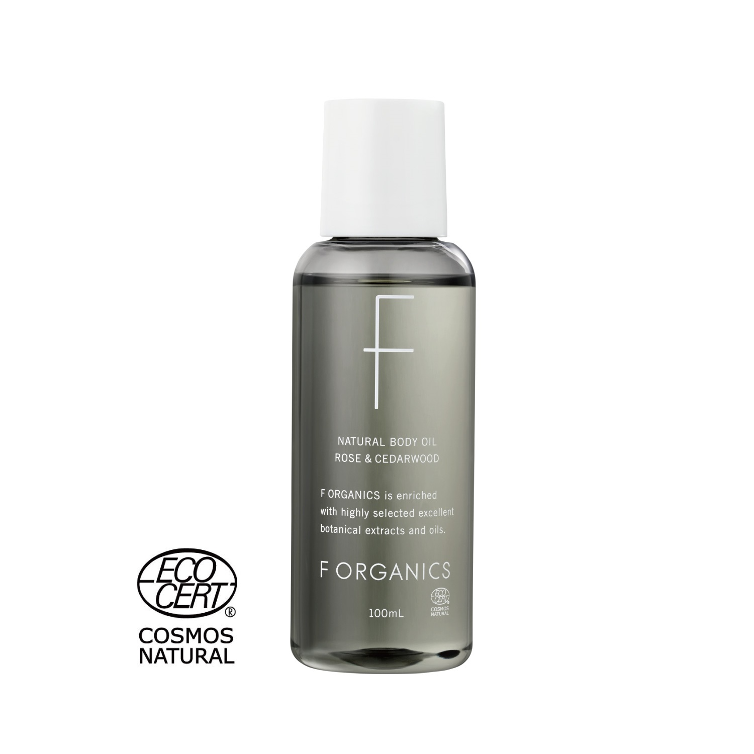 F ORGANICS】ナチュラルボディオイル 100ml ローズ＆シダーウッド