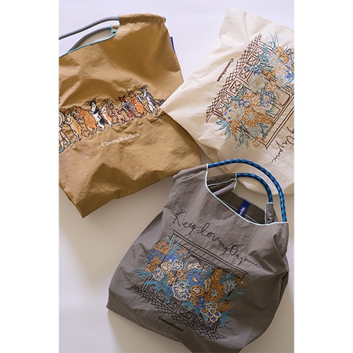 Ball & Chain】Cosme Kitchen Flower エコバックWH ｜バッグ・ポーチ