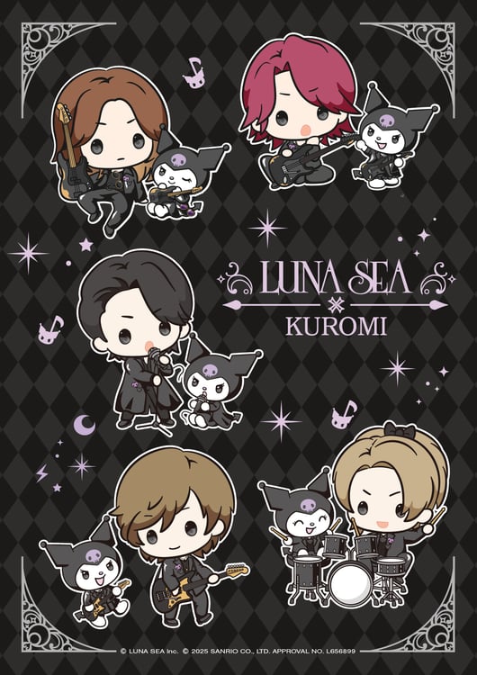 LUNA SEA×クロミの異色コラボ実現、キャラクター化したメンバーも