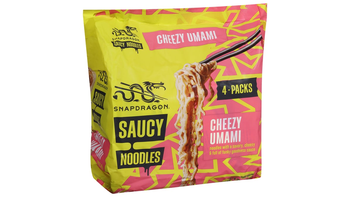 Snapdragon Cheezy Umami Saucy Noodles (4.23 oz x 4 ct) | Delivery