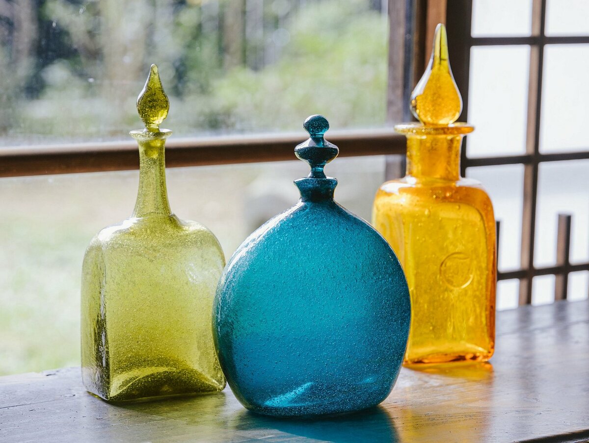 2【倉敷ガラス】小谷眞三 鶏栓の青瓶 2【倉敷ガラス】小谷眞三 鶏栓の